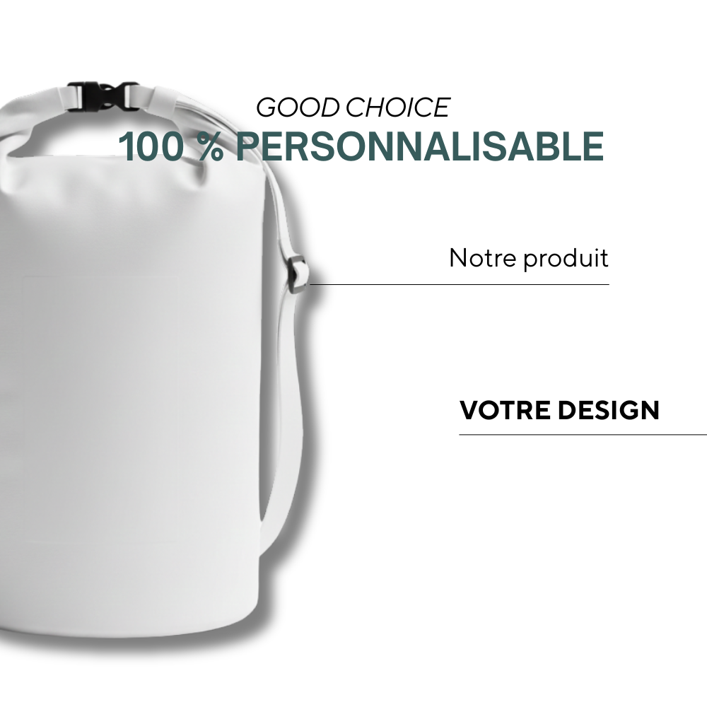 Alpe d'Huez | Sac étanche de 5 L en tissu ripstop RPET, design à 360°.