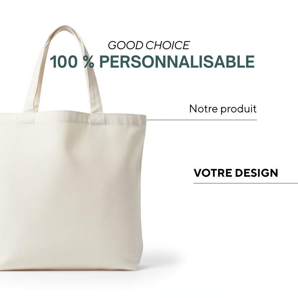 Orange | Sac coton avec anses longues (38x42cm).