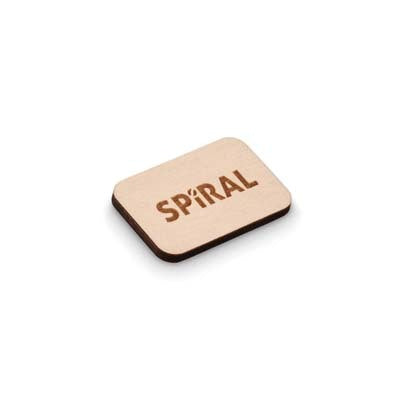 Corte | Épinglette en bois de forme rectangulaire