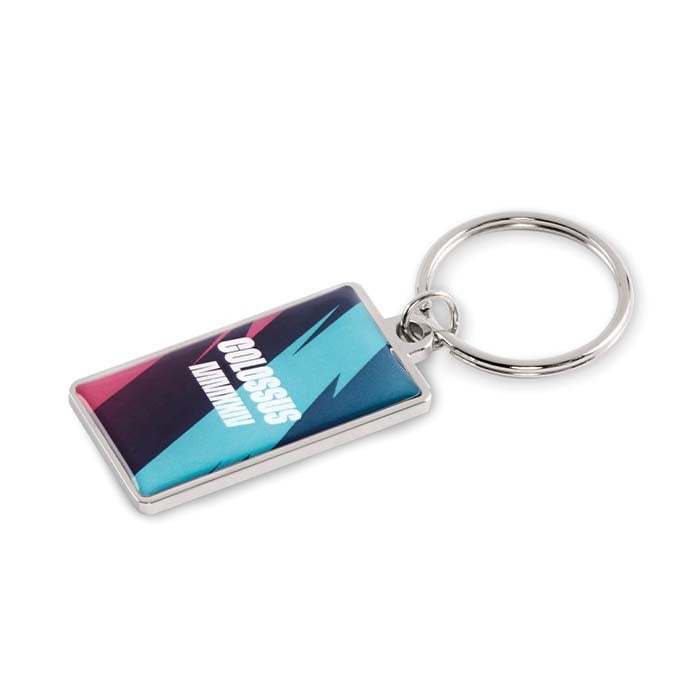 Haguenau | Porte-clés rectangulaire en fer avec doming