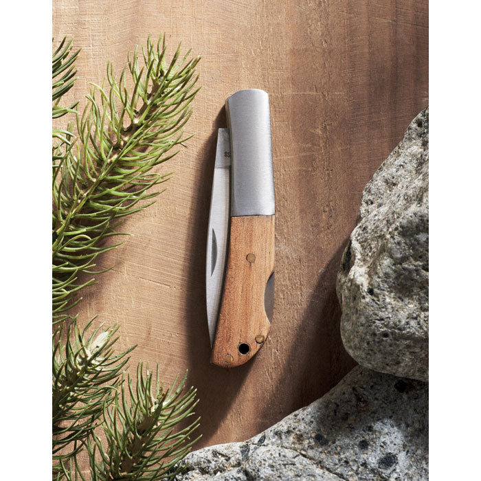 Funchal | Couteau pliable en acacia inoxydable