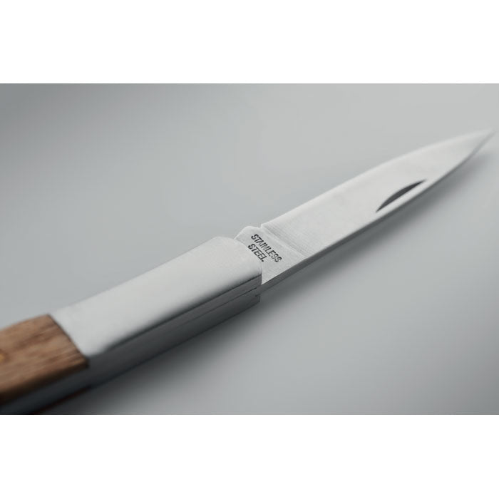 Funchal | Couteau pliable en acacia inoxydable
