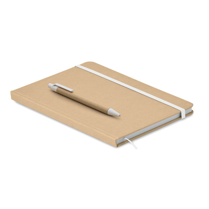 Genève | Carnet en carton recyclé avec stylo