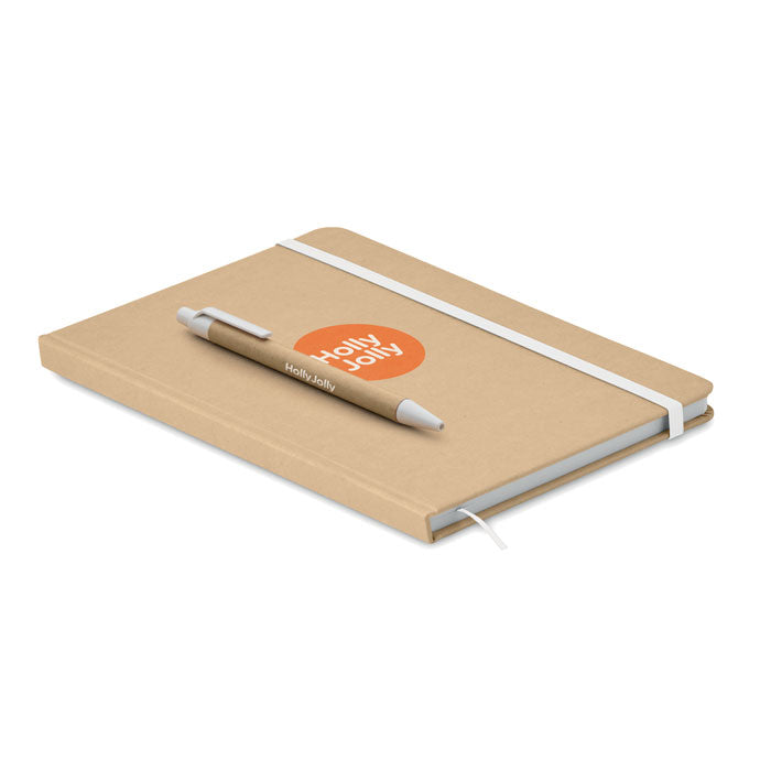 Genève | Carnet en carton recyclé avec stylo