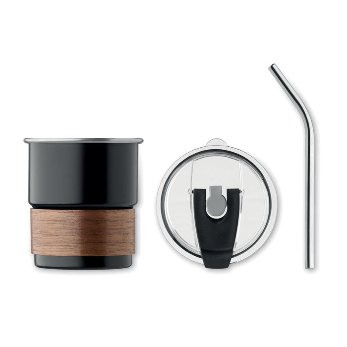 Sydney | Gobelet design simple paroi avec paille à personnaliser