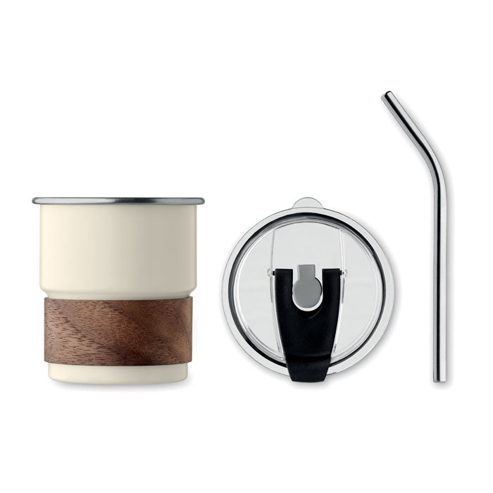 Sydney | Gobelet design simple paroi avec paille à personnaliser