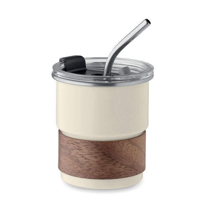 Sydney | Gobelet design simple paroi avec paille à personnaliser