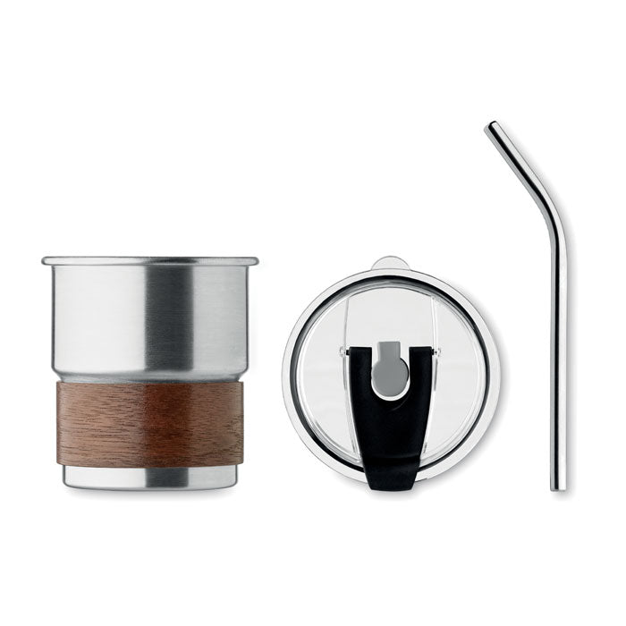 Sydney | Gobelet design simple paroi avec paille à personnaliser