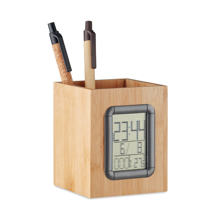 Melbourne | Porte-stylo en bambou avec calendrier numérique