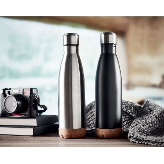 Saint-Omer | Bouteille acier inoxydable à personnaliser avec base en li!ège