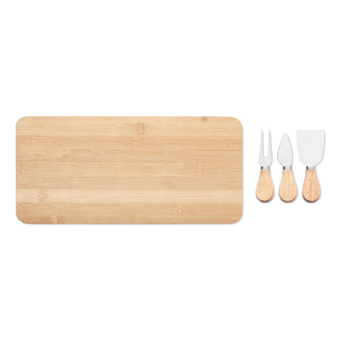 Madrid | Planche à Fromage en bambou avec couteaux de service