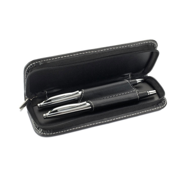 Belgrade | Set stylo à bille étui en simili cuir