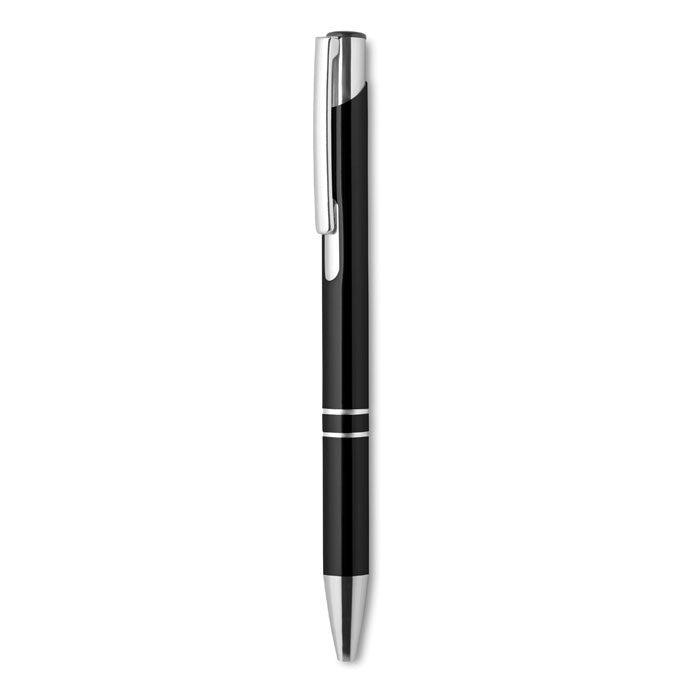 Mexico | Stylo bille rétractable en aluminium. Encre bleue