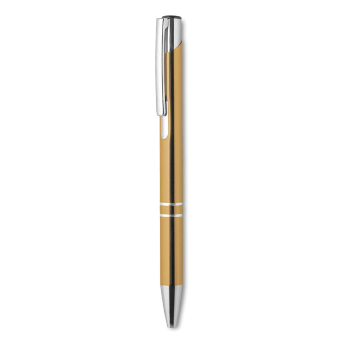 Mexico | Stylo bille rétractable en aluminium. Encre bleue