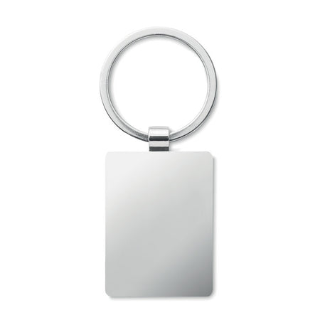 Nevers | Porte-clés en alliage de zinc de forme rectangulaire avec surface en bambou